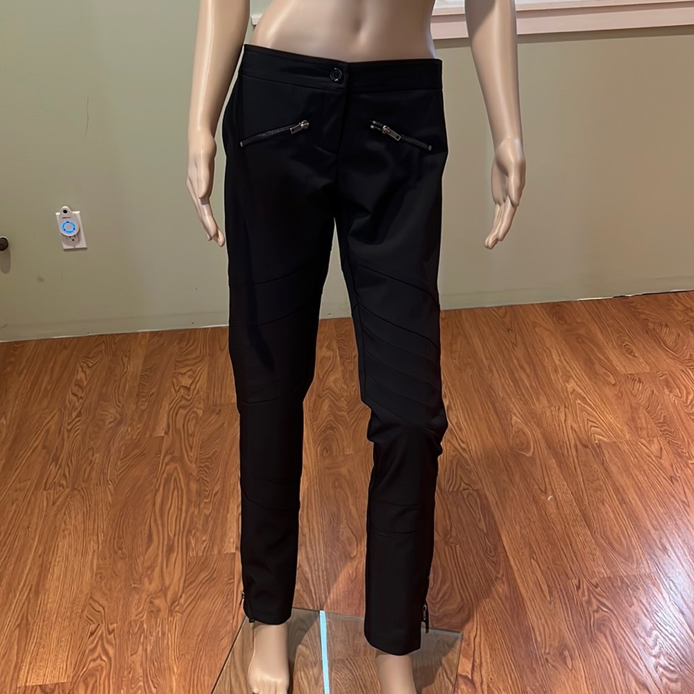 Imperial Black Pants With Zipper Frong Pockets Zippers On Cuffs Made In Italy L